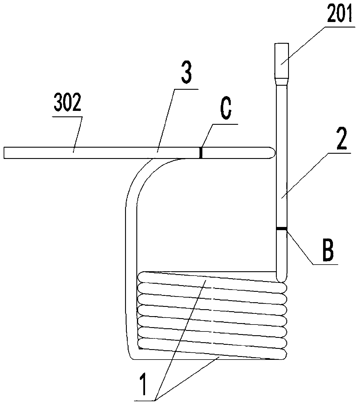 Refrigerated container loopback laminated integral connecting pipe assembly