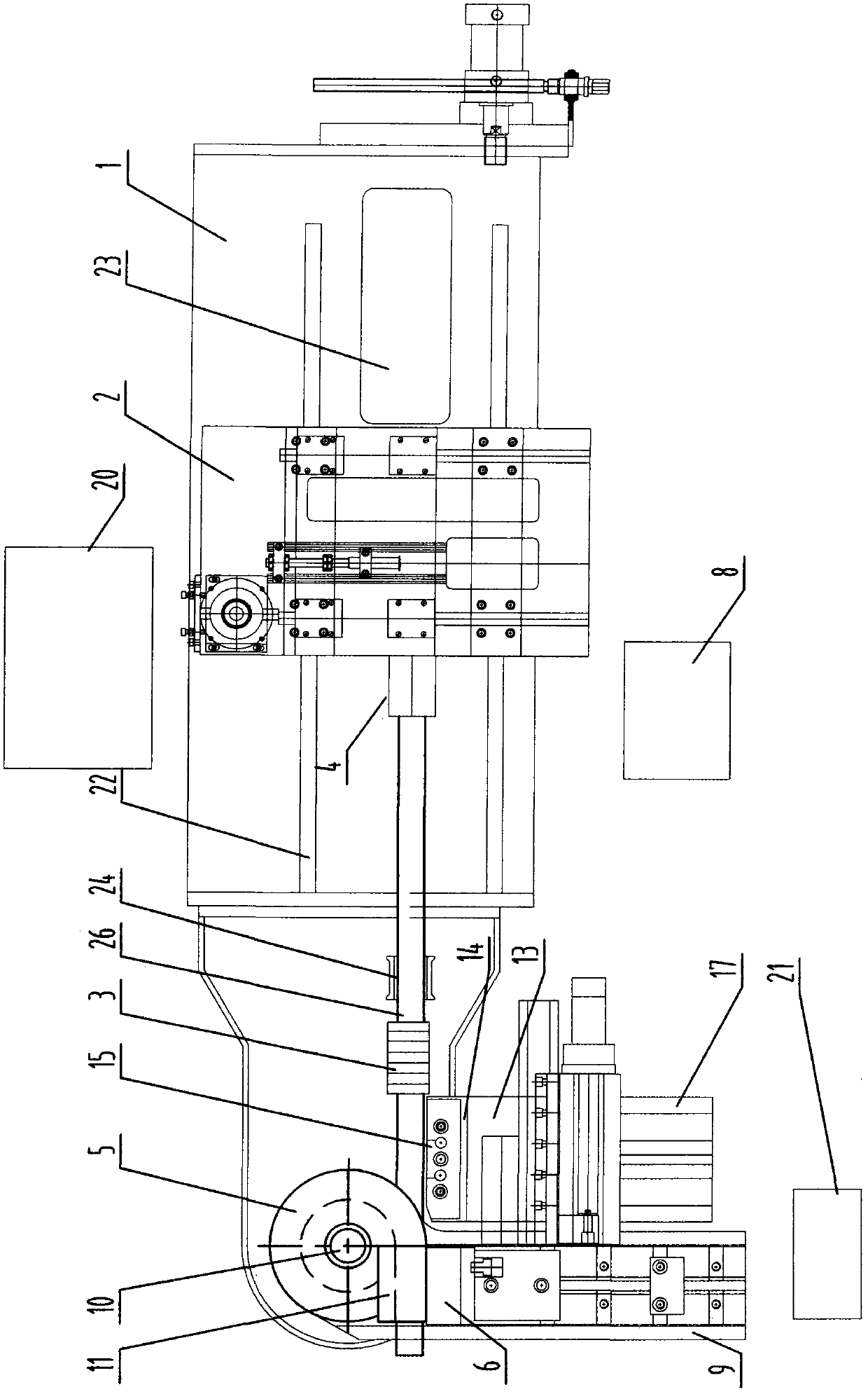 Automatic pipe bending device and pipe bending process thereof