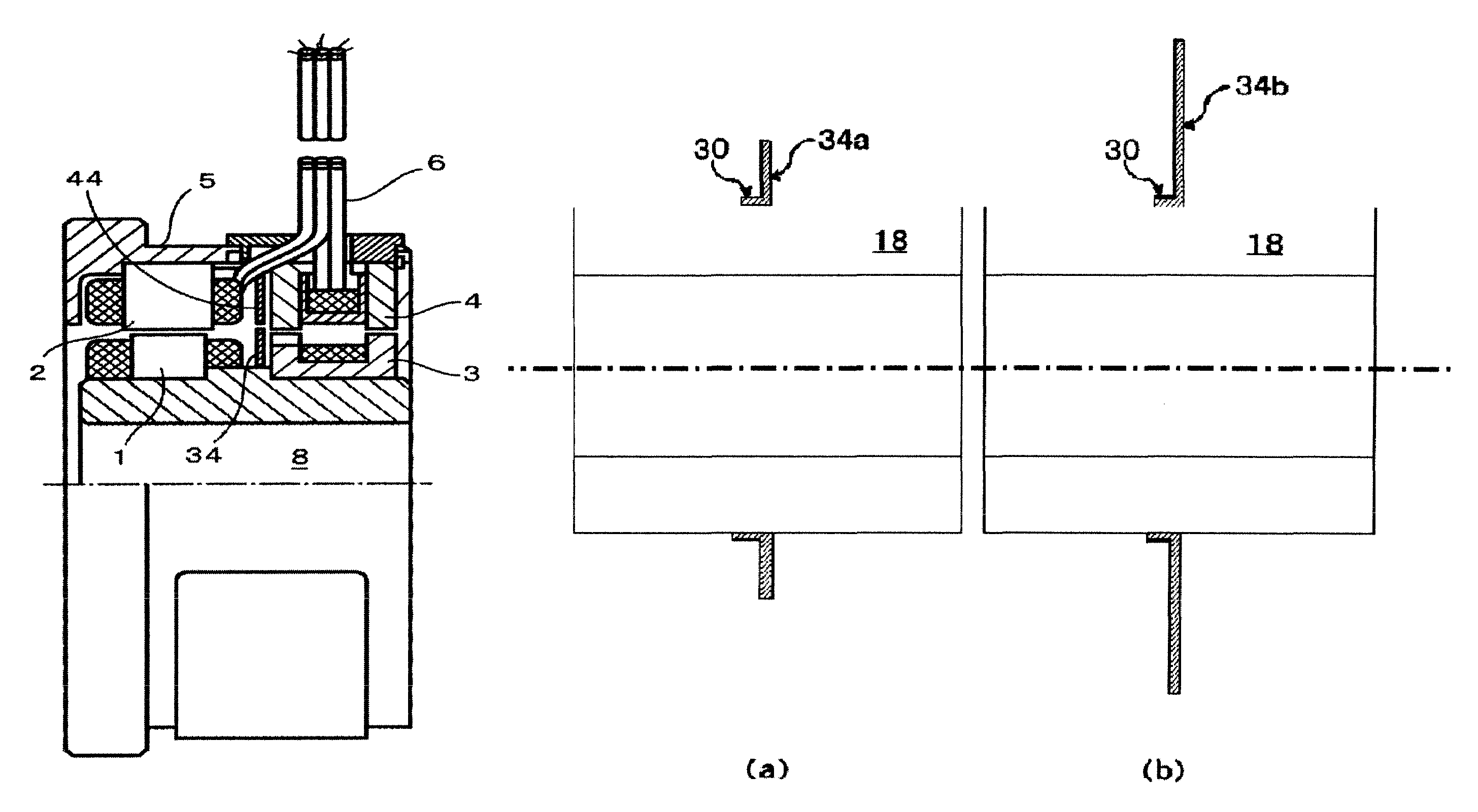 Brush-less type rotation detector shielding structure