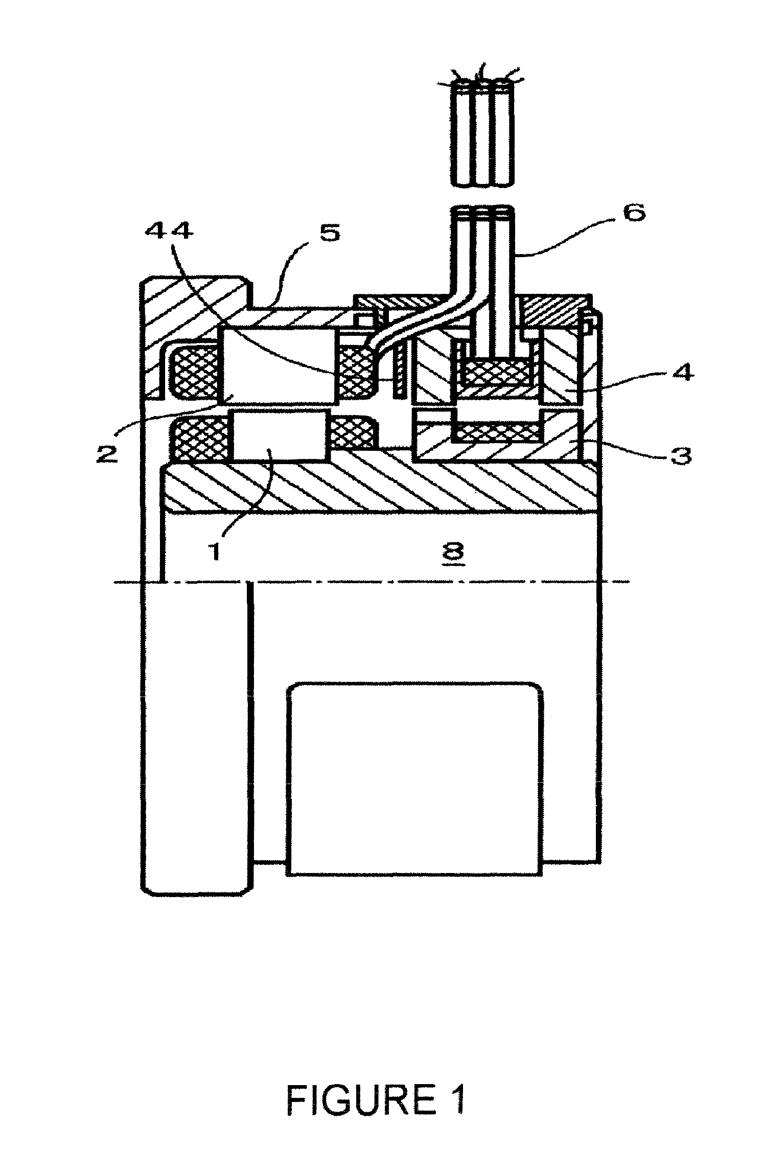 Brush-less type rotation detector shielding structure