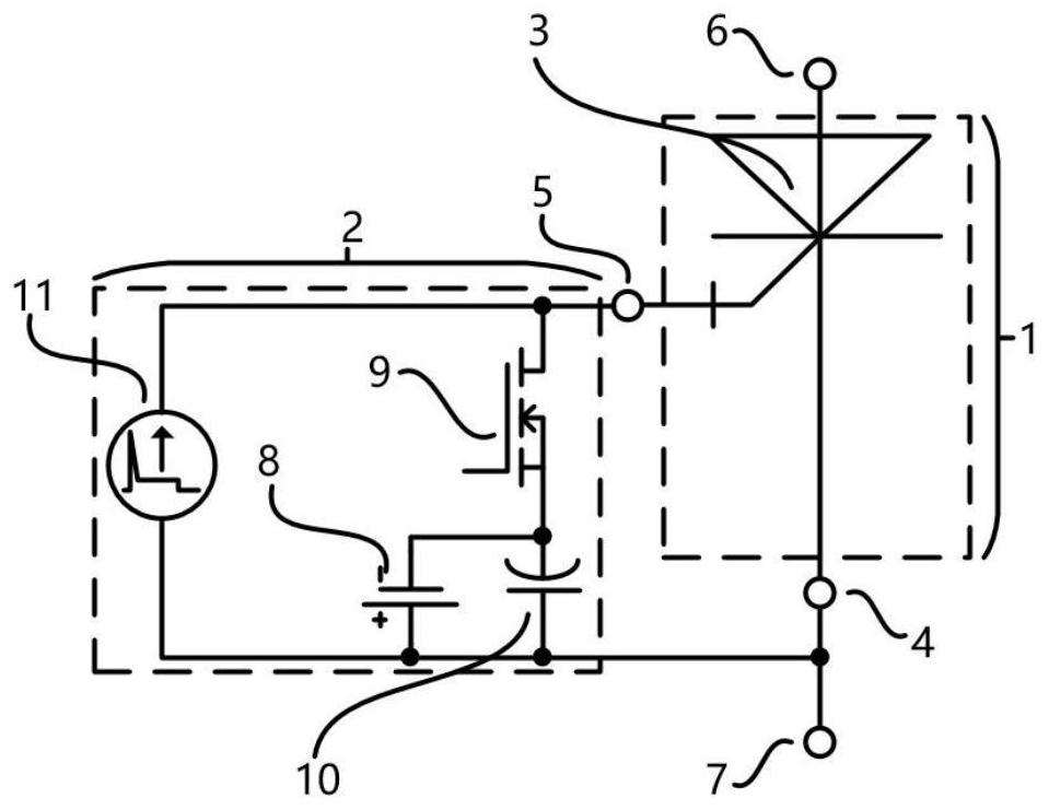 Turn-off thyristor device with separate gate drive