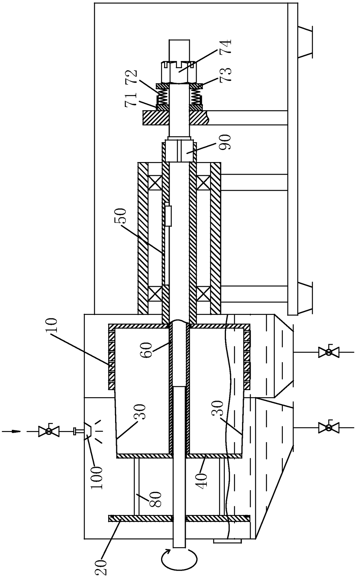 Bag turning centrifugal machine, and dehydration and filter cloth regeneration method thereof
