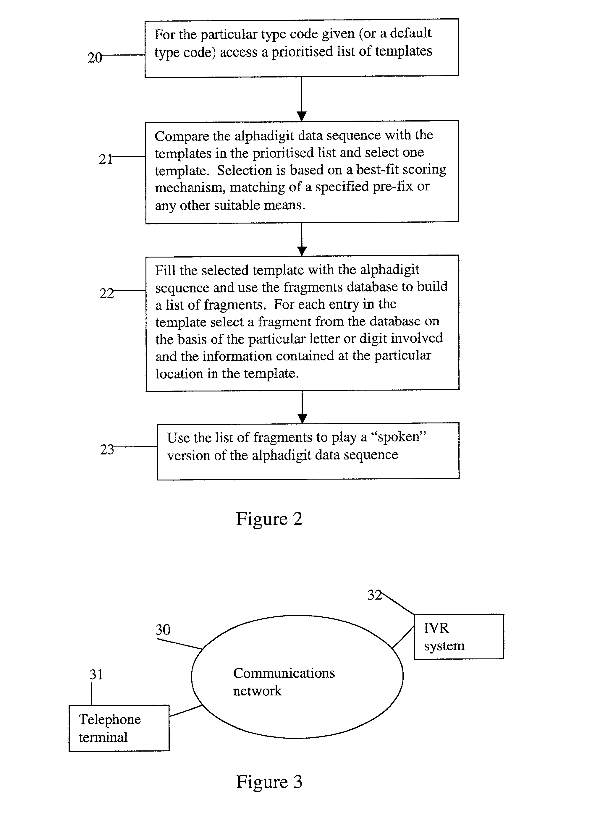 Method and apparatus for playing recordings of spoken alphanumeric characters