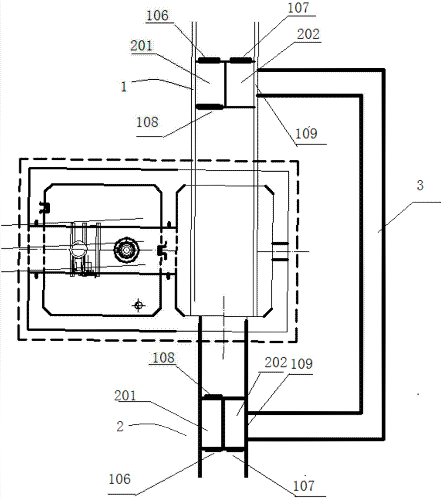 Construction method based on shunting separation plate bin and shunting separation plate bin device