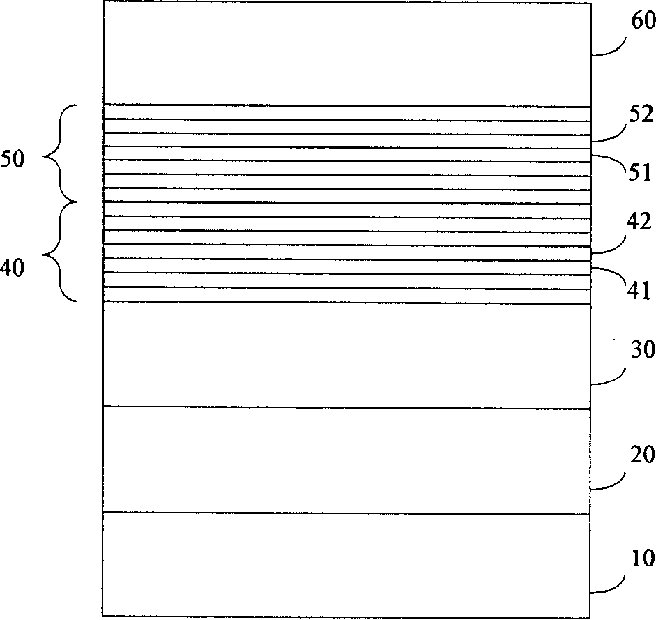 Multiple quantum well nitride light emitting diode with carrier supplying layer