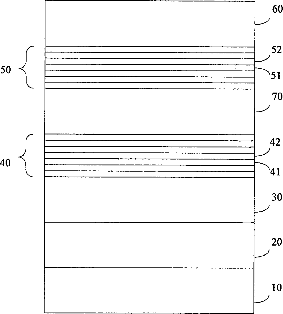 Multiple quantum well nitride light emitting diode with carrier supplying layer