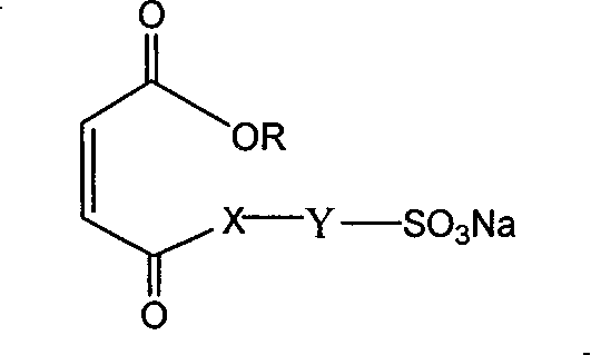 Maleic acid type anion polymerisable emusifier and its preparation method