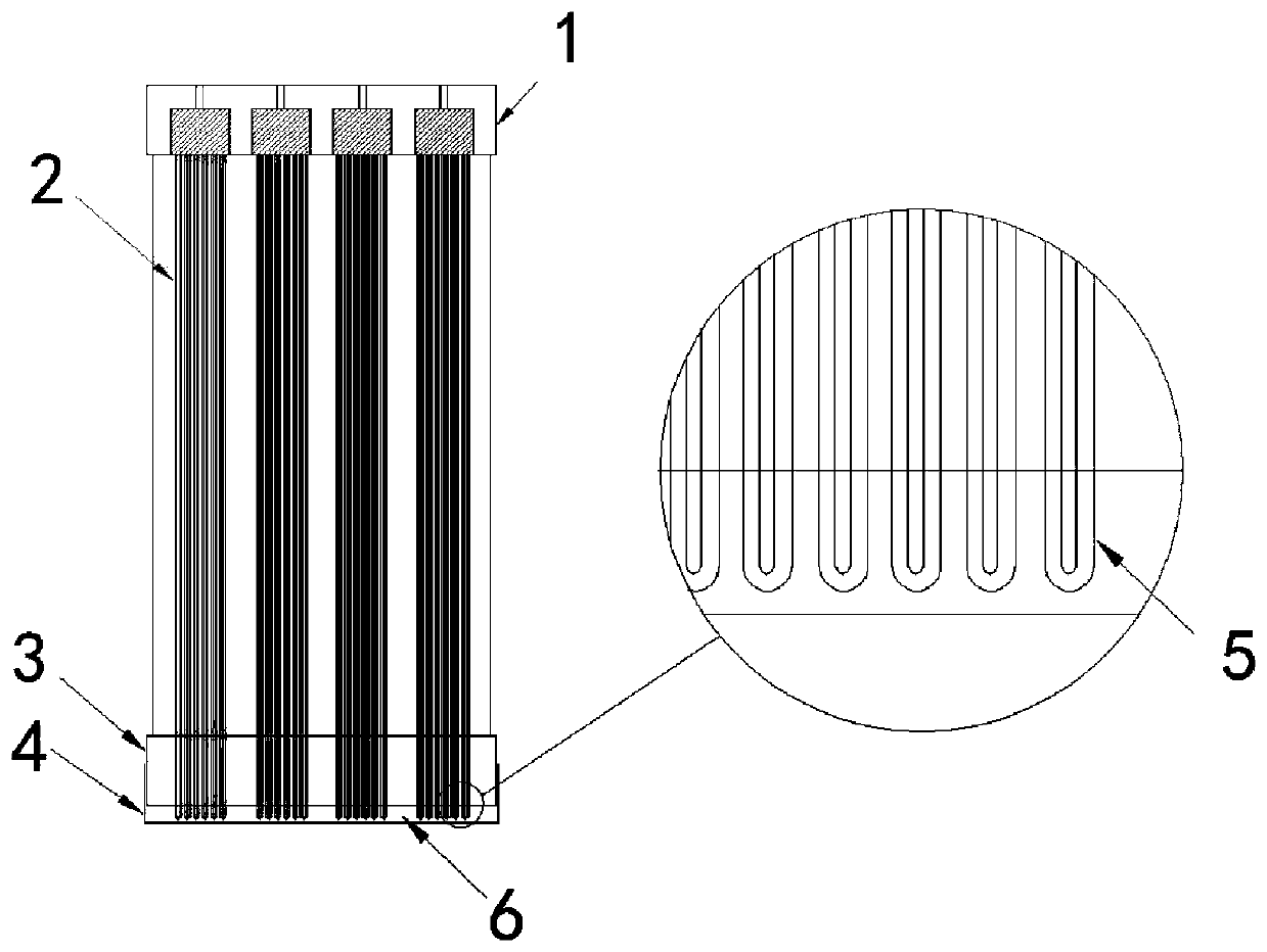 Method and device for manufacturing columnar hollow fiber membrane module