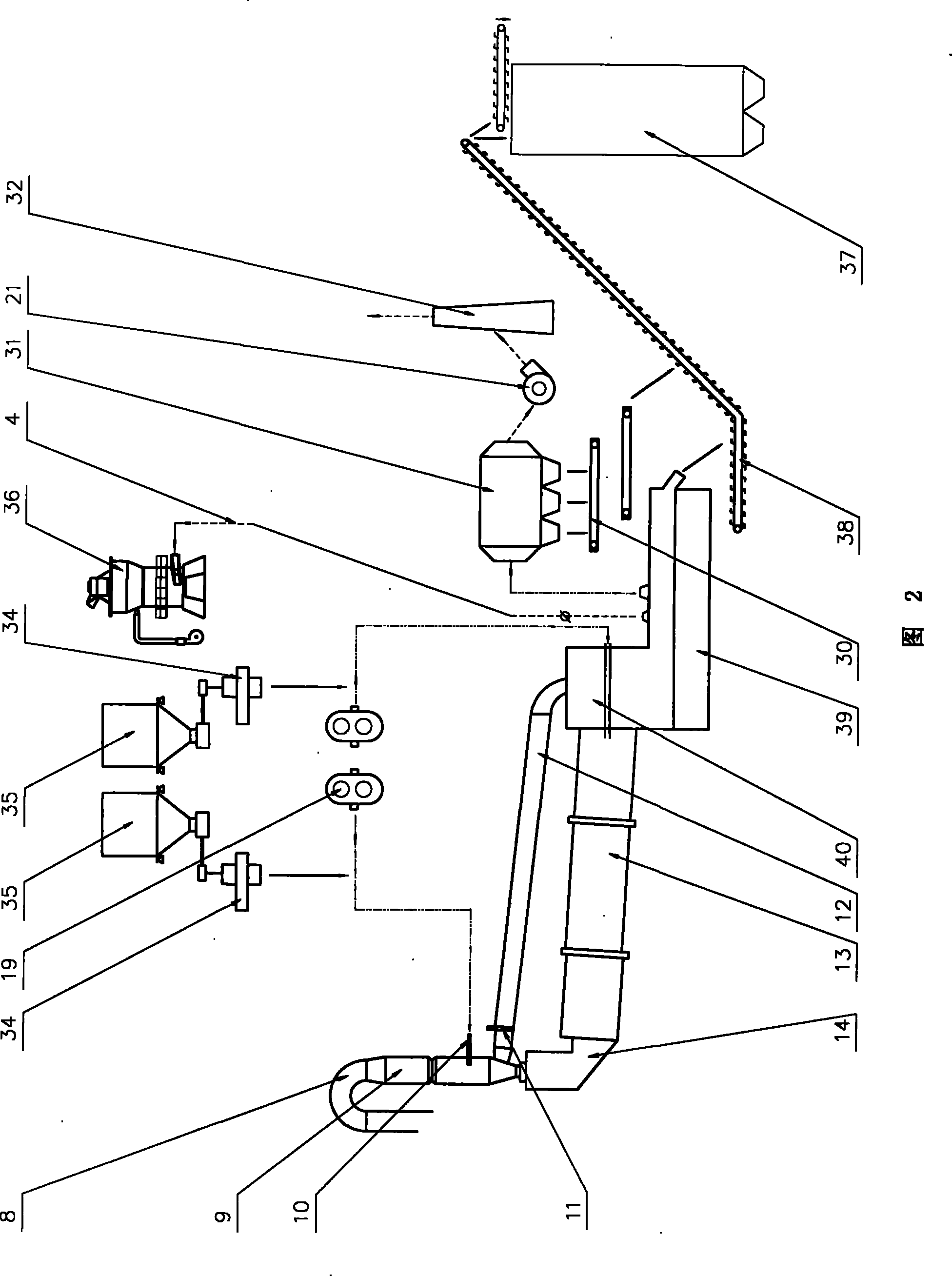 Technique for using dry discharging carbide slag to completely substitute natural calcareous raw material for producing cement chamotte