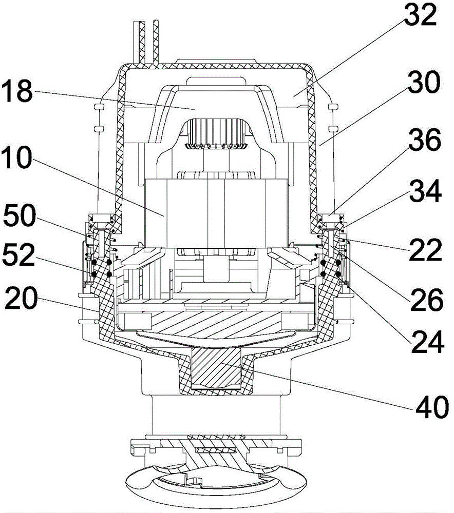 Suspension type motor cover assembly structure