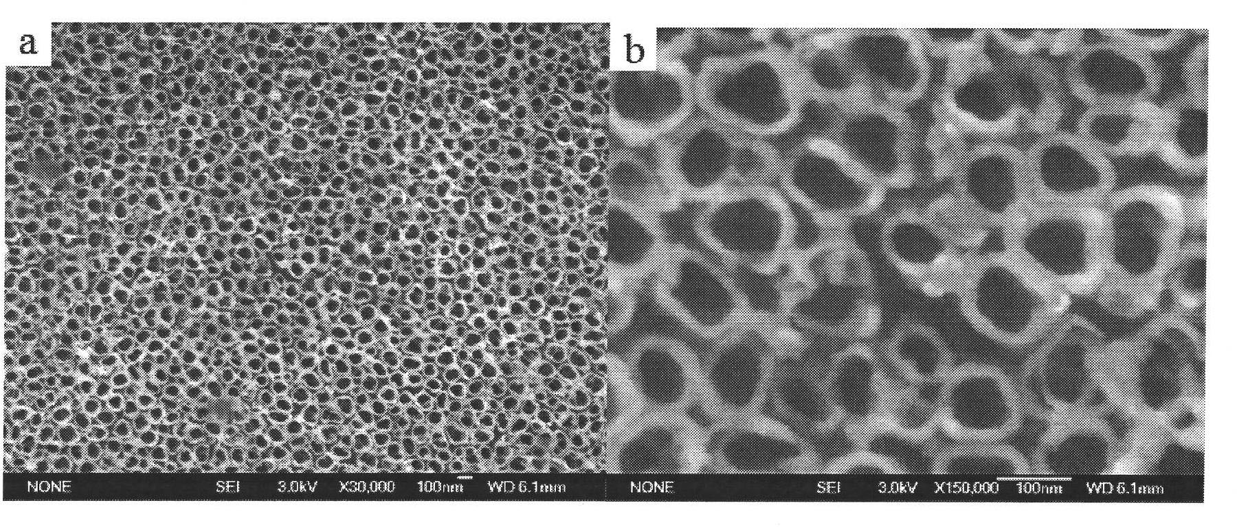 Preparation method of zinc-doped titanium dioxide nano-tube array
