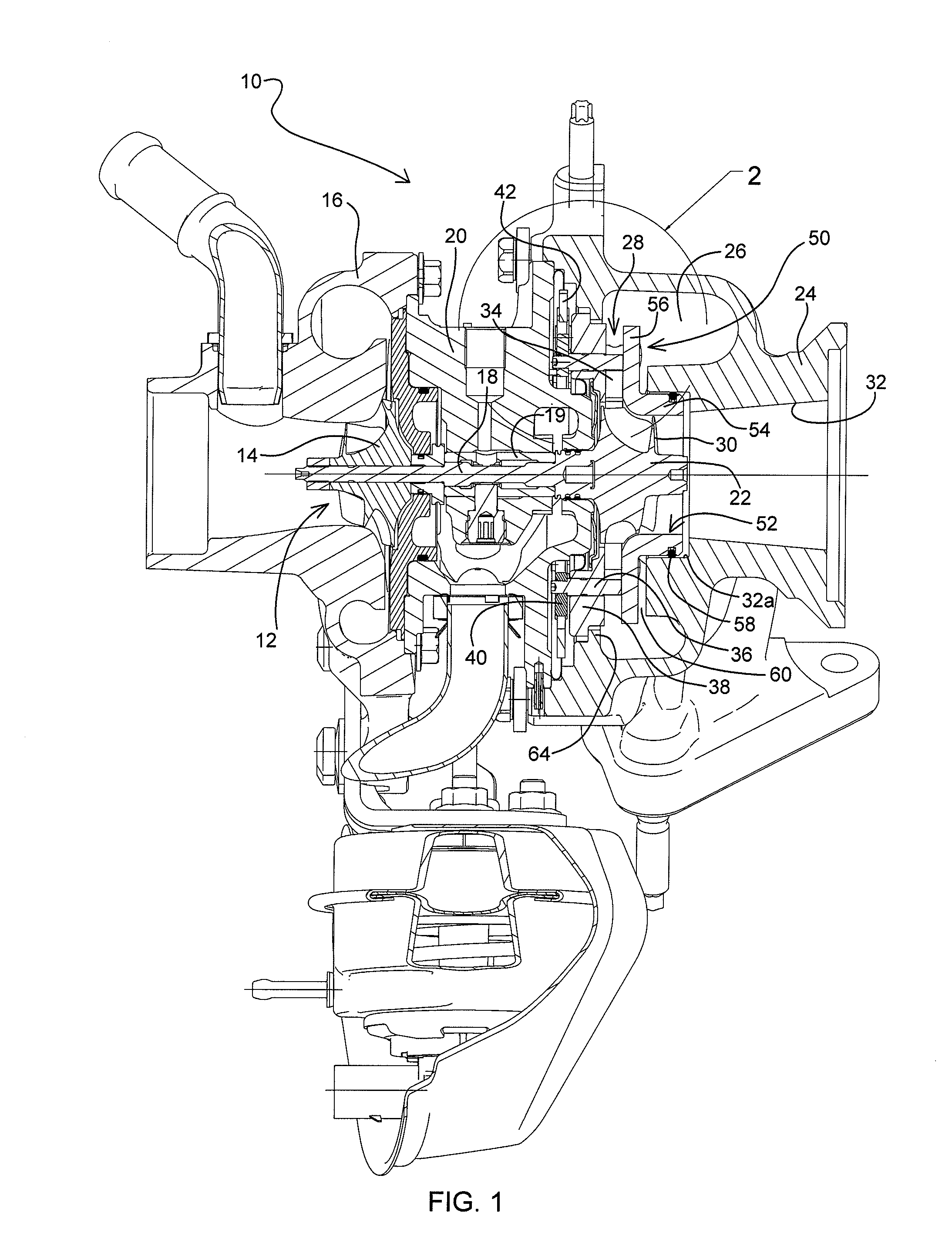 Turbocharger and variable-nozzle cartridge therefor
