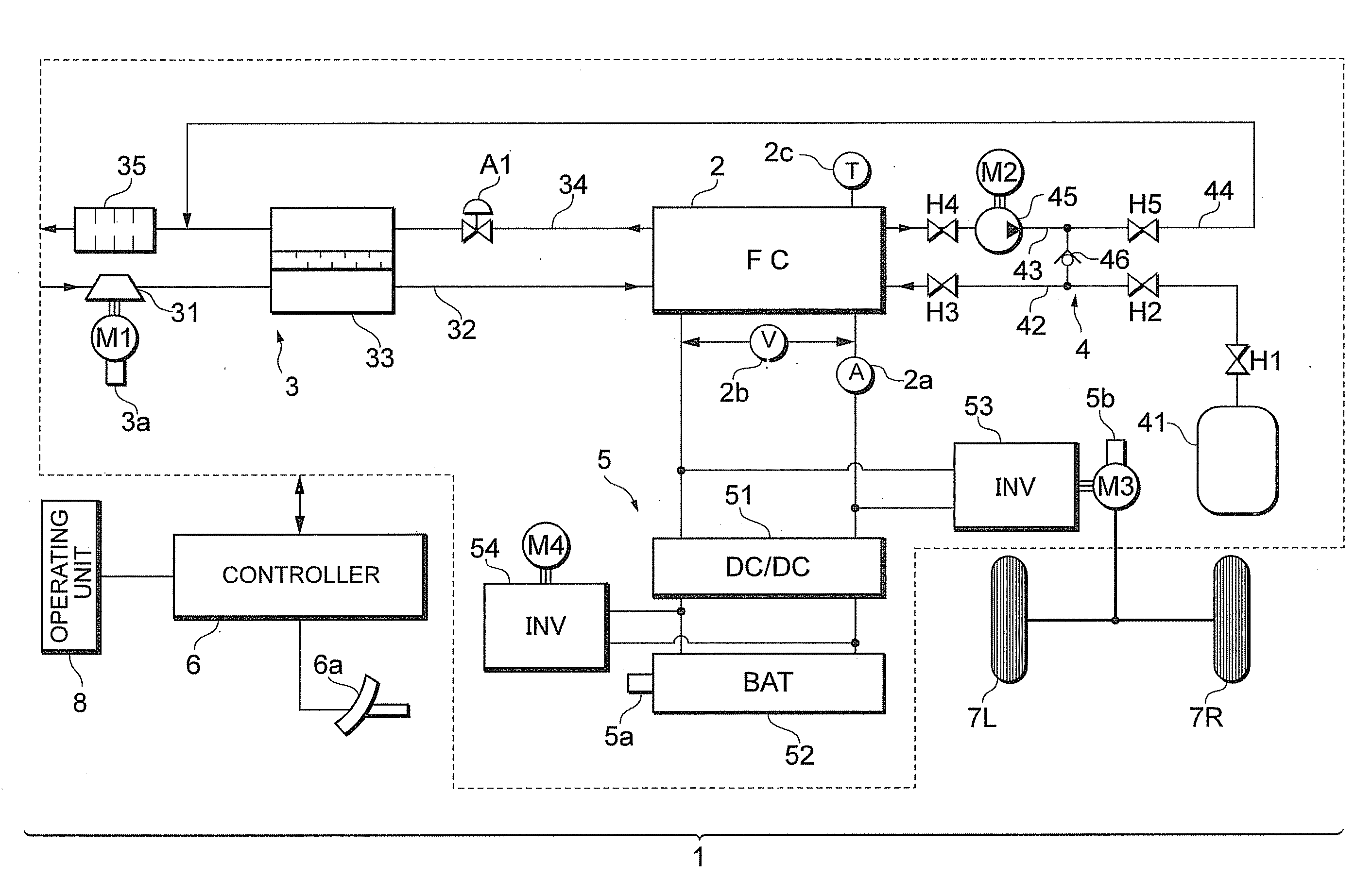 Fuel cell system, electrode catalyst degradation judgment method, and moving body