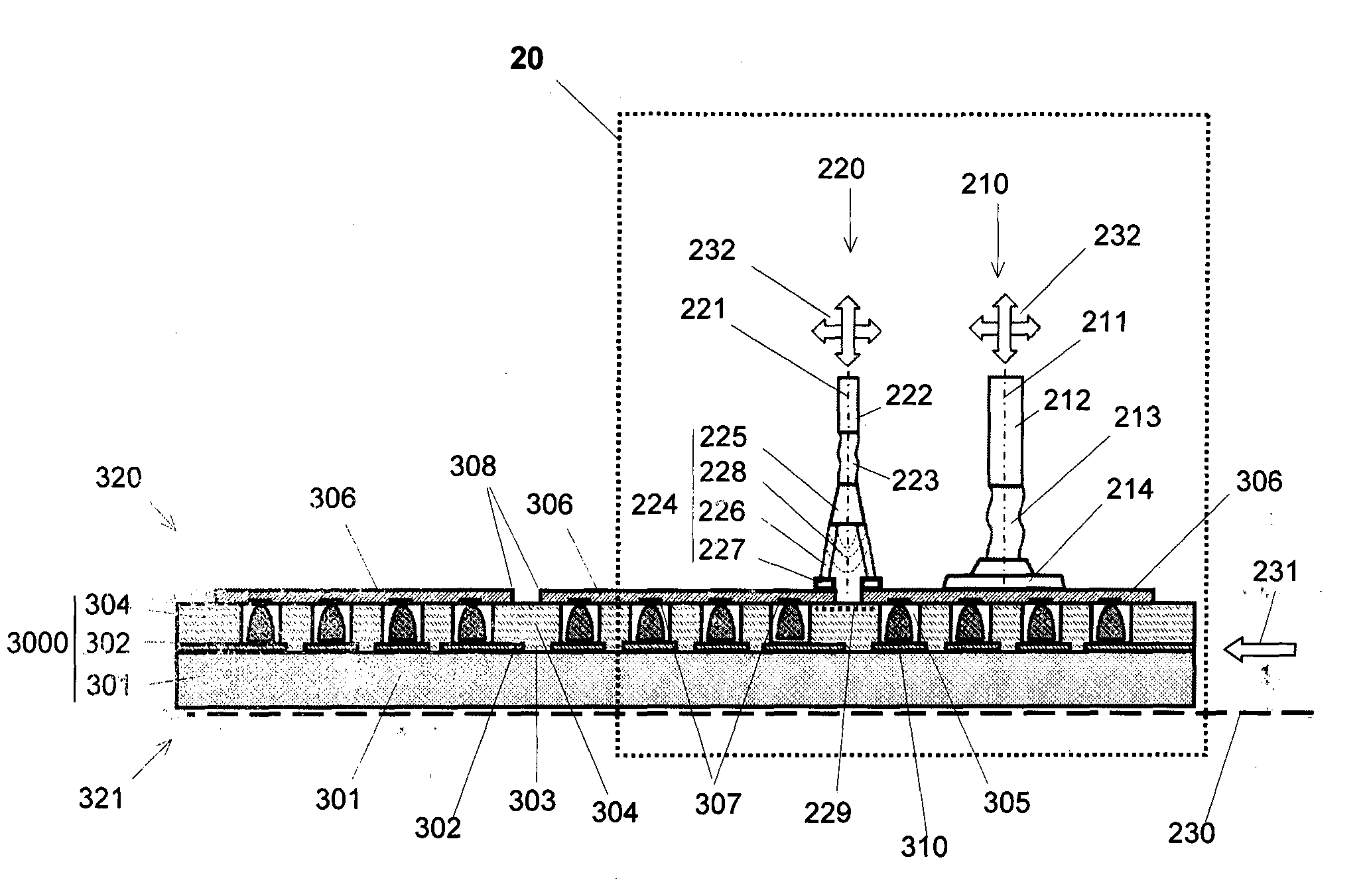 Assembly method of a photovoltaic panel of the back-contact type with pre-fixing of the cells, and combined loading and pre-fixing station
