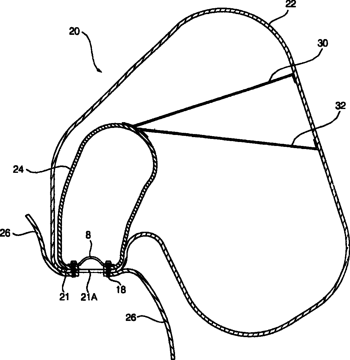 Cushion of air bag apparatus