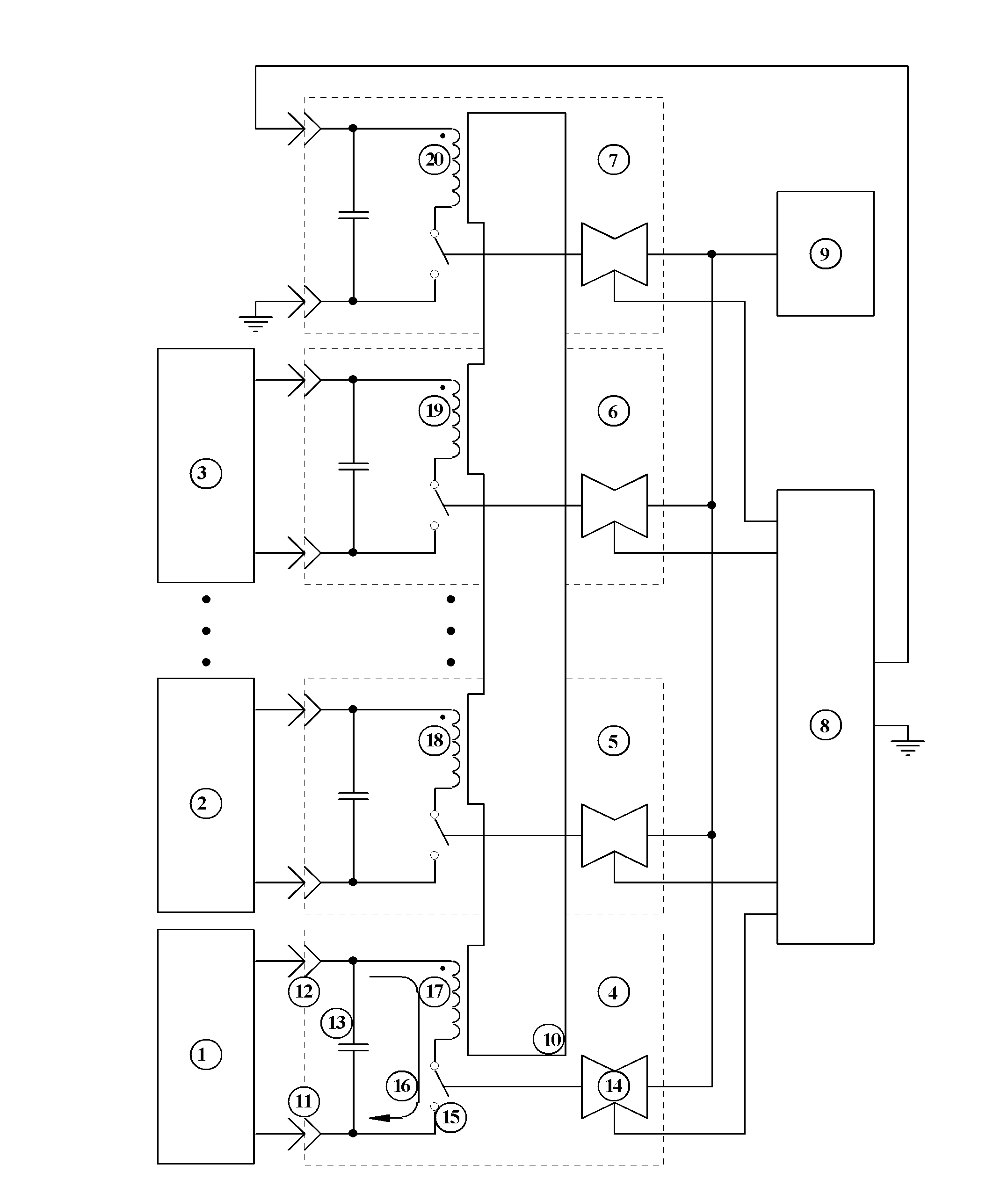 Multi-channel isolation bidirectional direct-current transmission circuit