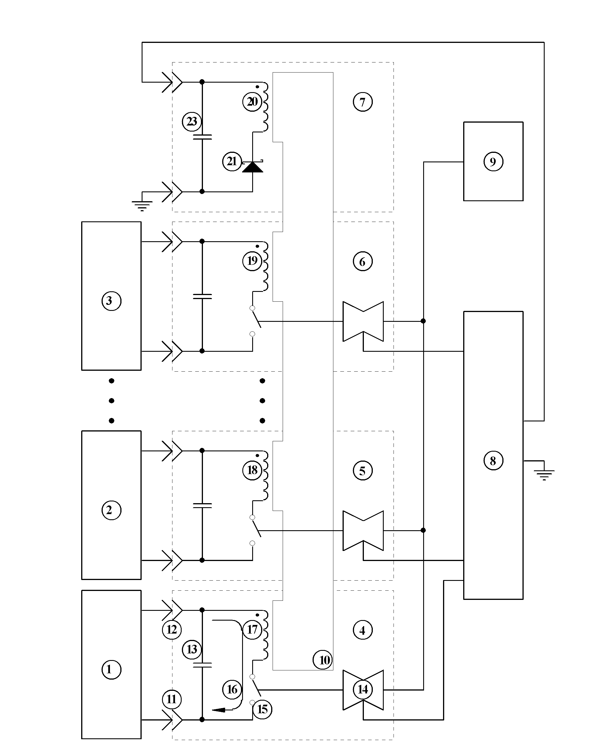 Multi-channel isolation bidirectional direct-current transmission circuit