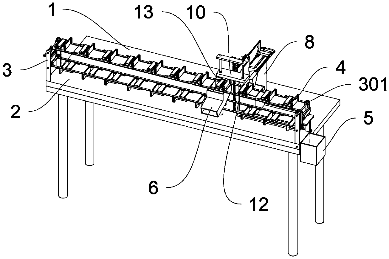 Automatic peeling and sorting device for aloe flesh in previous working procedure of cosmetic production