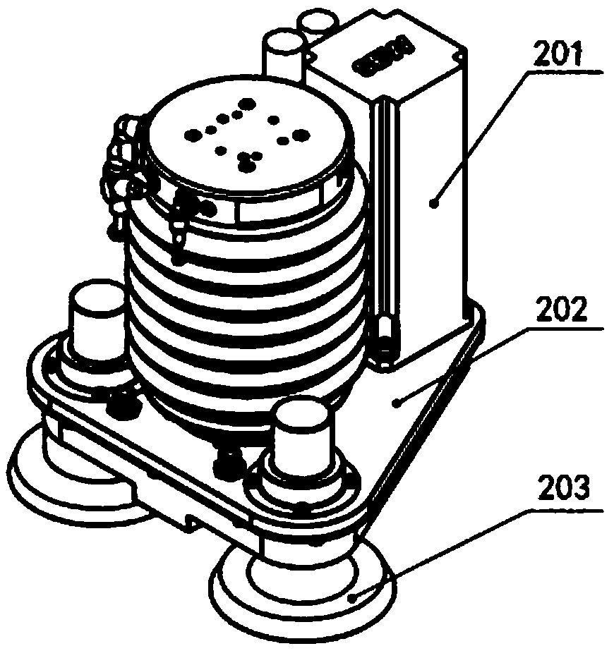 Double grinding and polishing device for robot end