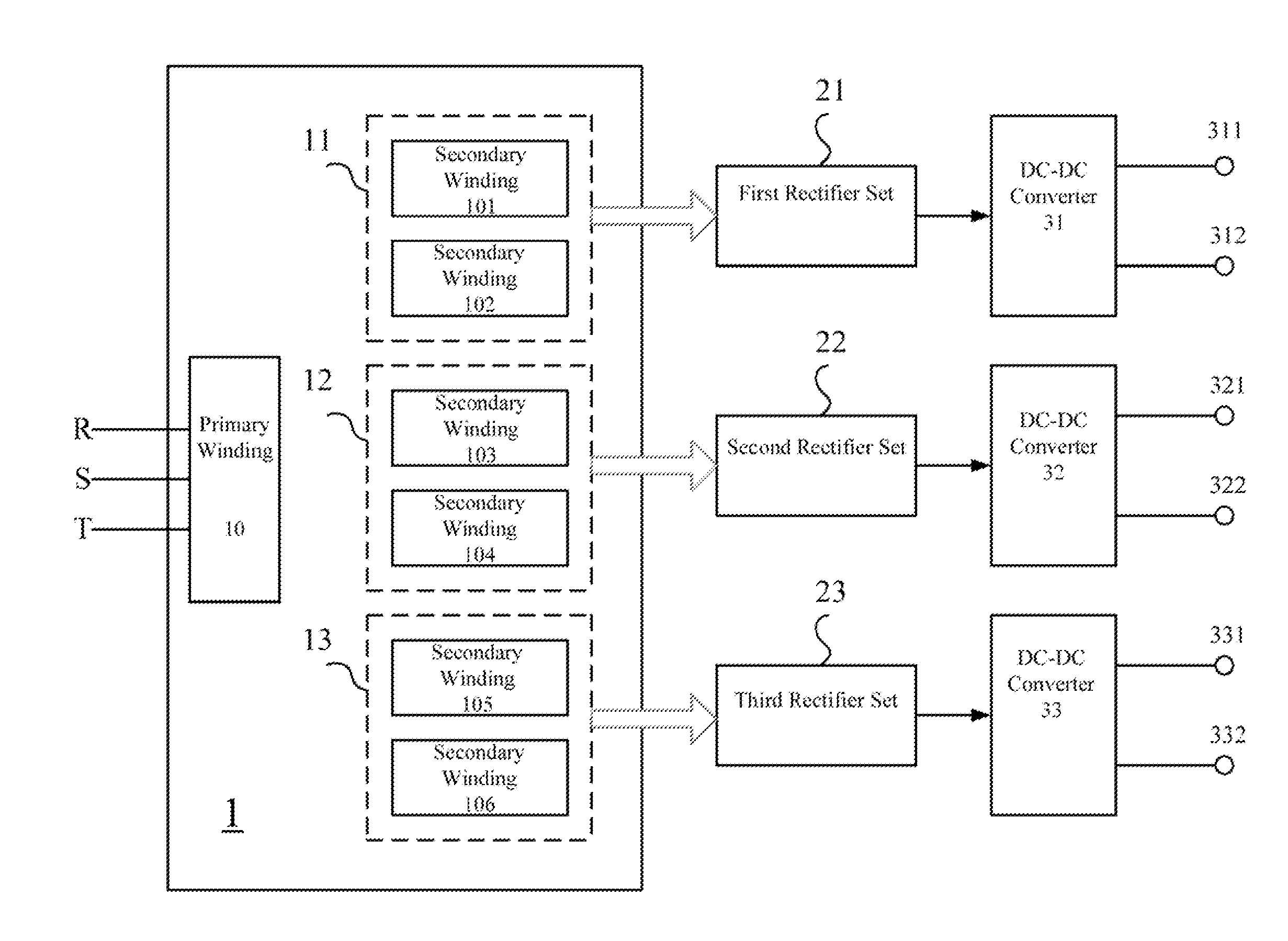 Ac-DC power converter and DC charging station thereof