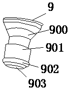 Coating barrel cleaning device for wall cloth production