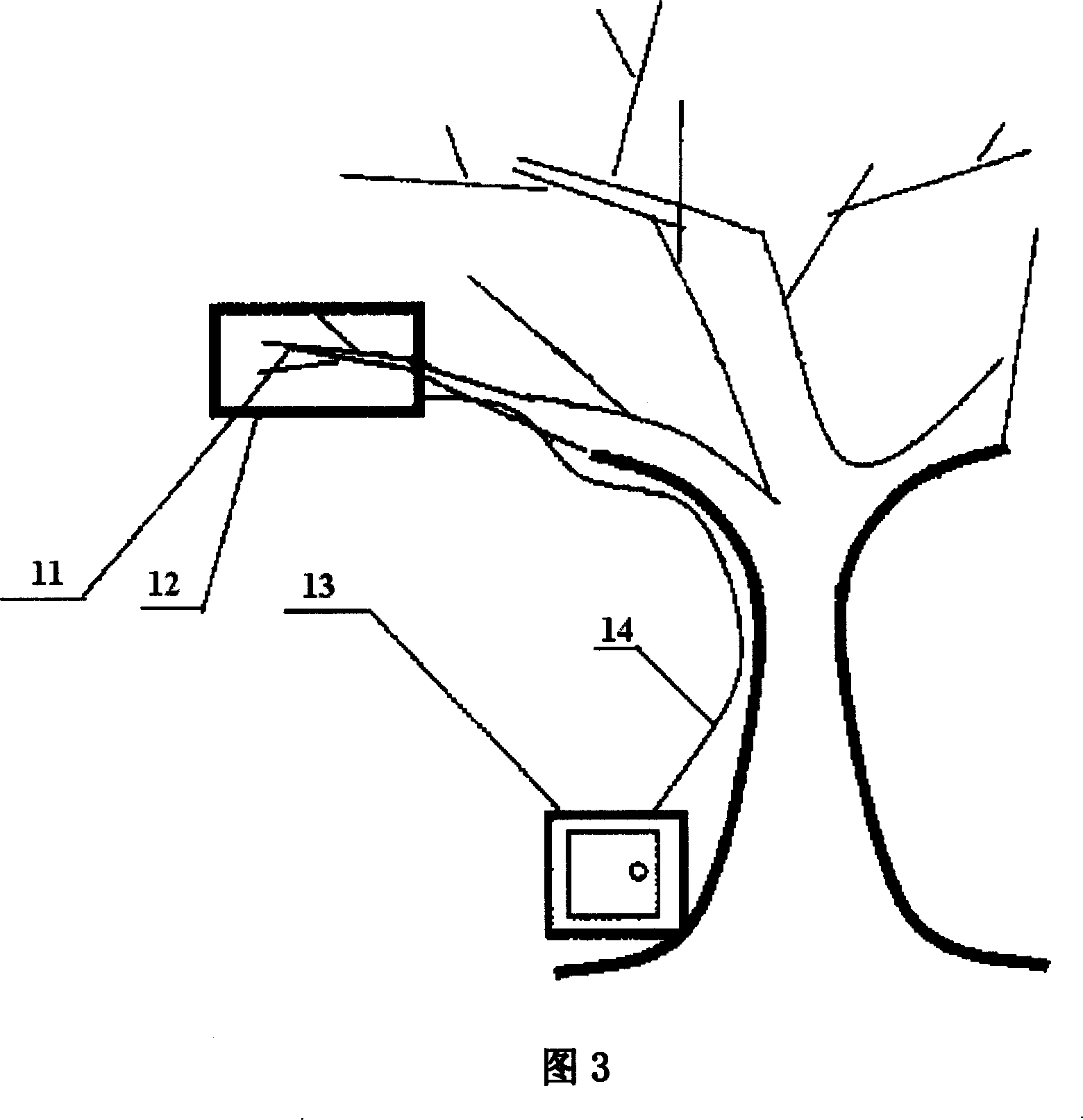 Heating treatment device for non in vitro branch bud of tree