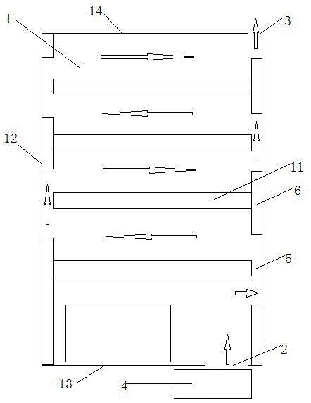 Ventilation structure of sealed household plant growth cabinet