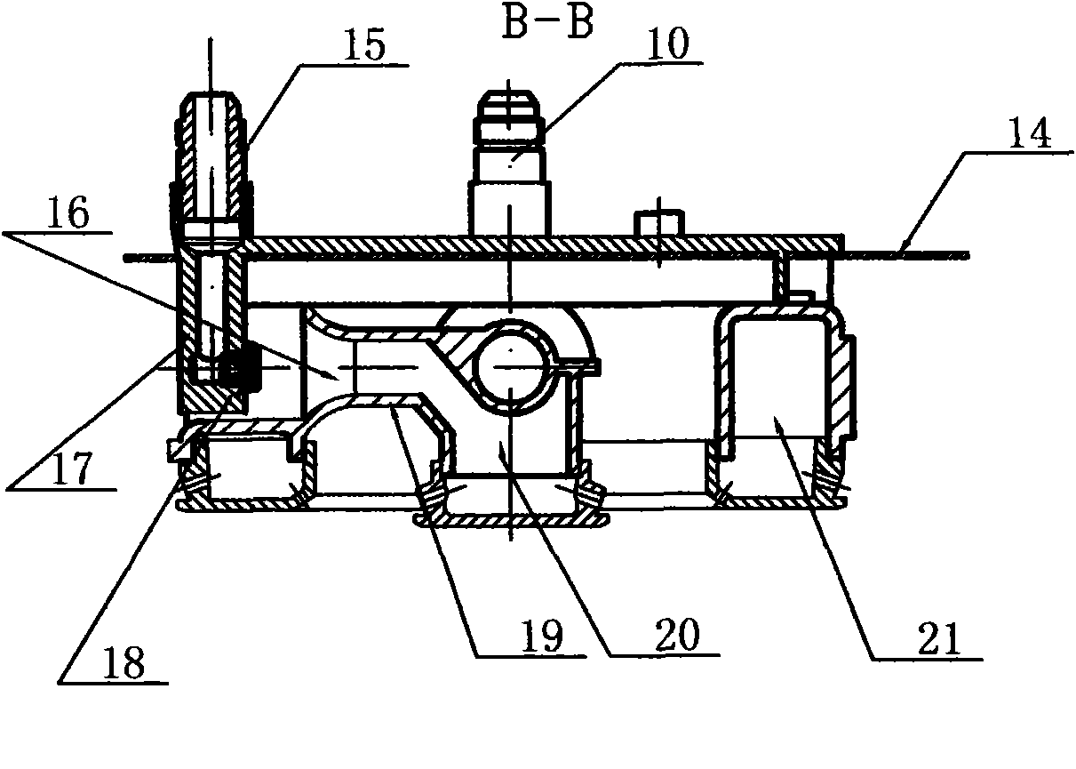 Double-fire head burner for upper air-inlet cooking appliance