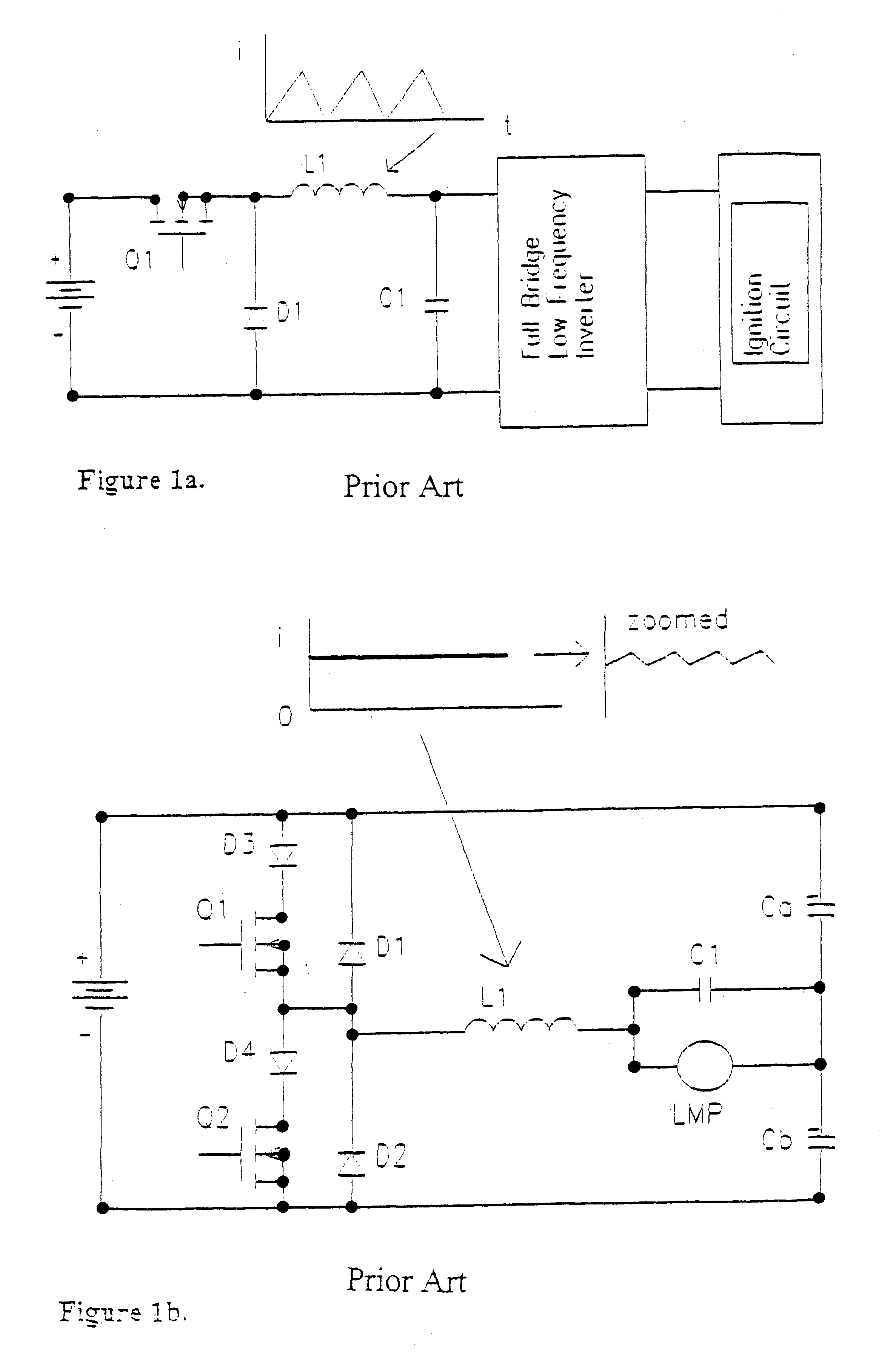 Variable structure circuit topology for HID lamp electronic ballasts