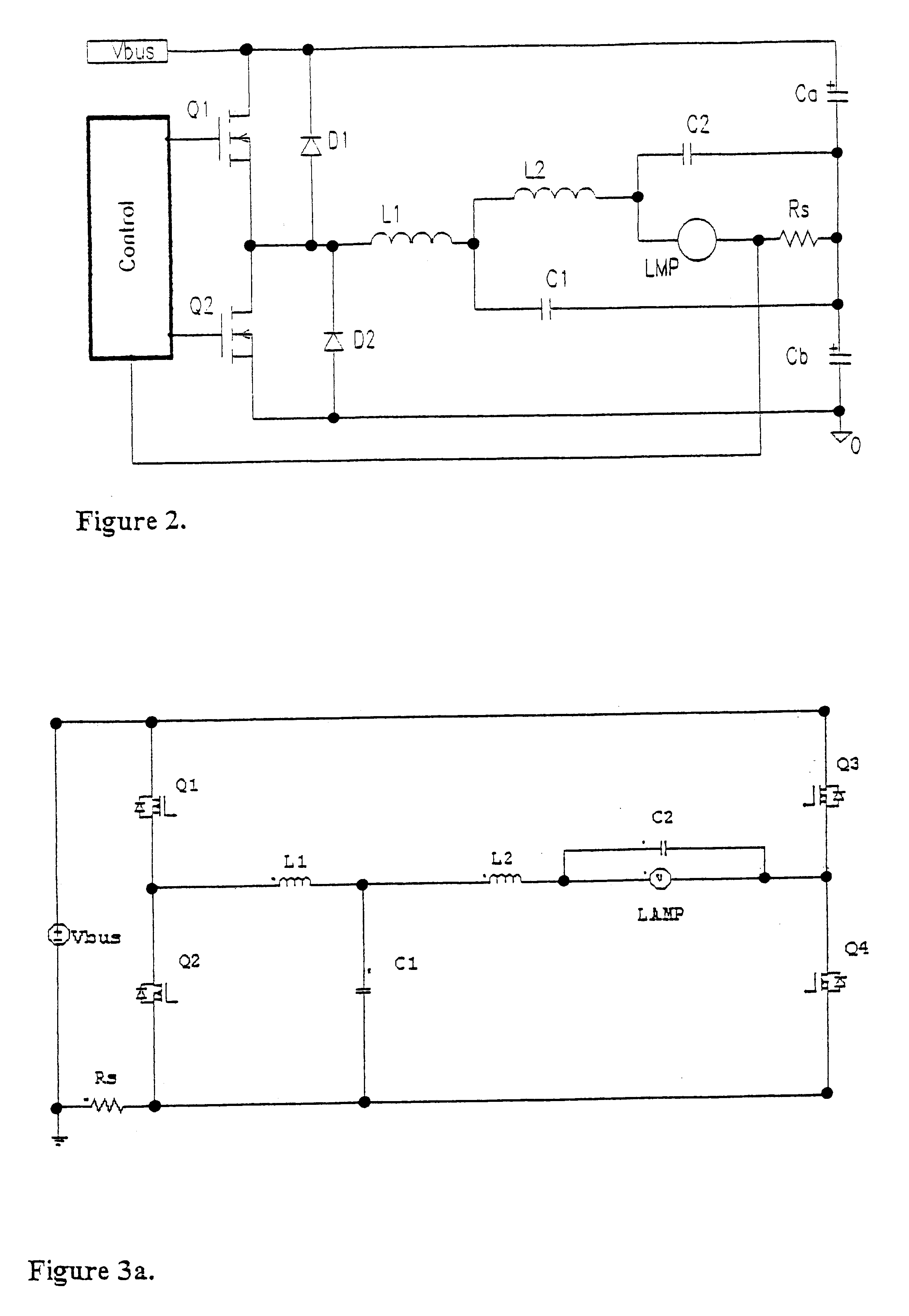 Variable structure circuit topology for HID lamp electronic ballasts