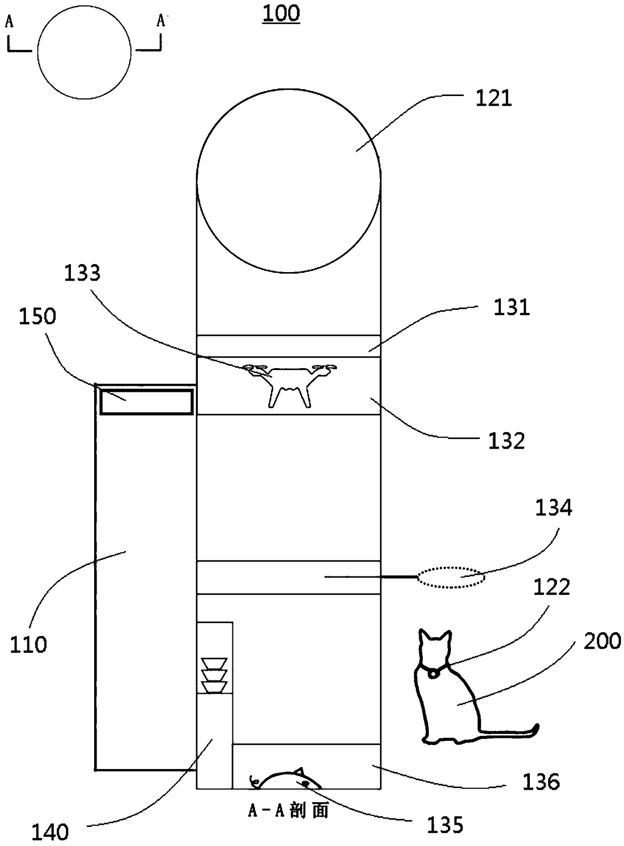 Device and system for pet interaction and interaction method of system