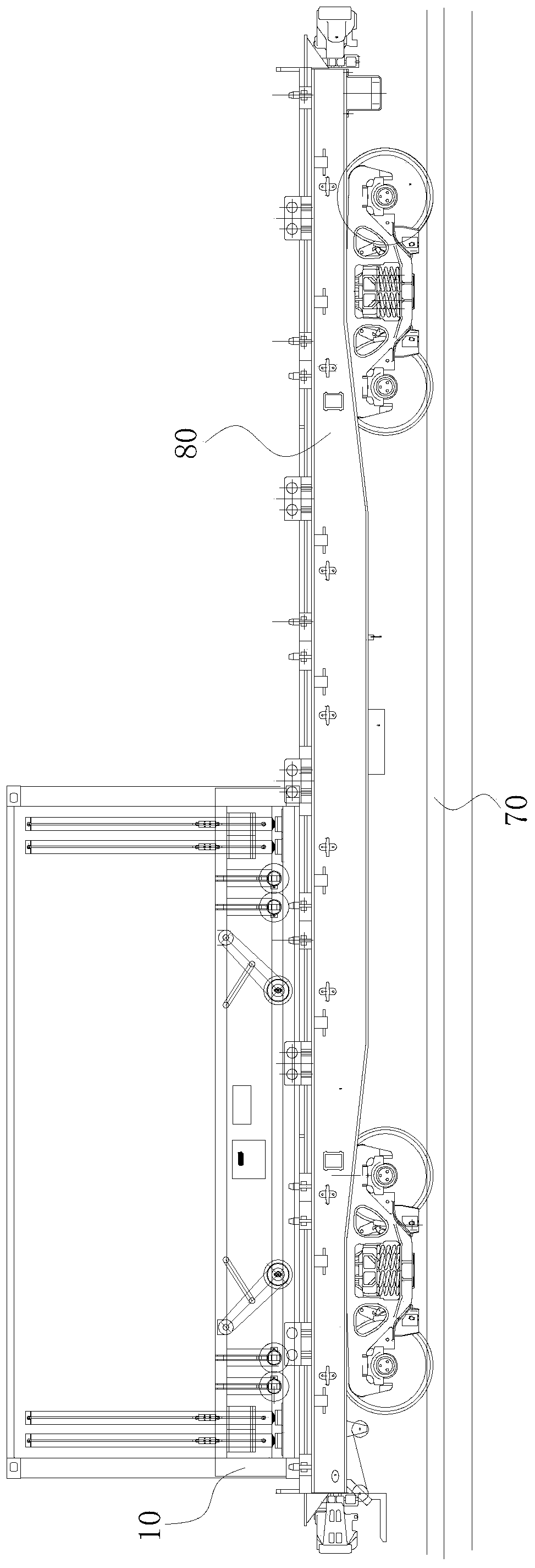 Railway self-loading and unloading multifunctional support equipment and system