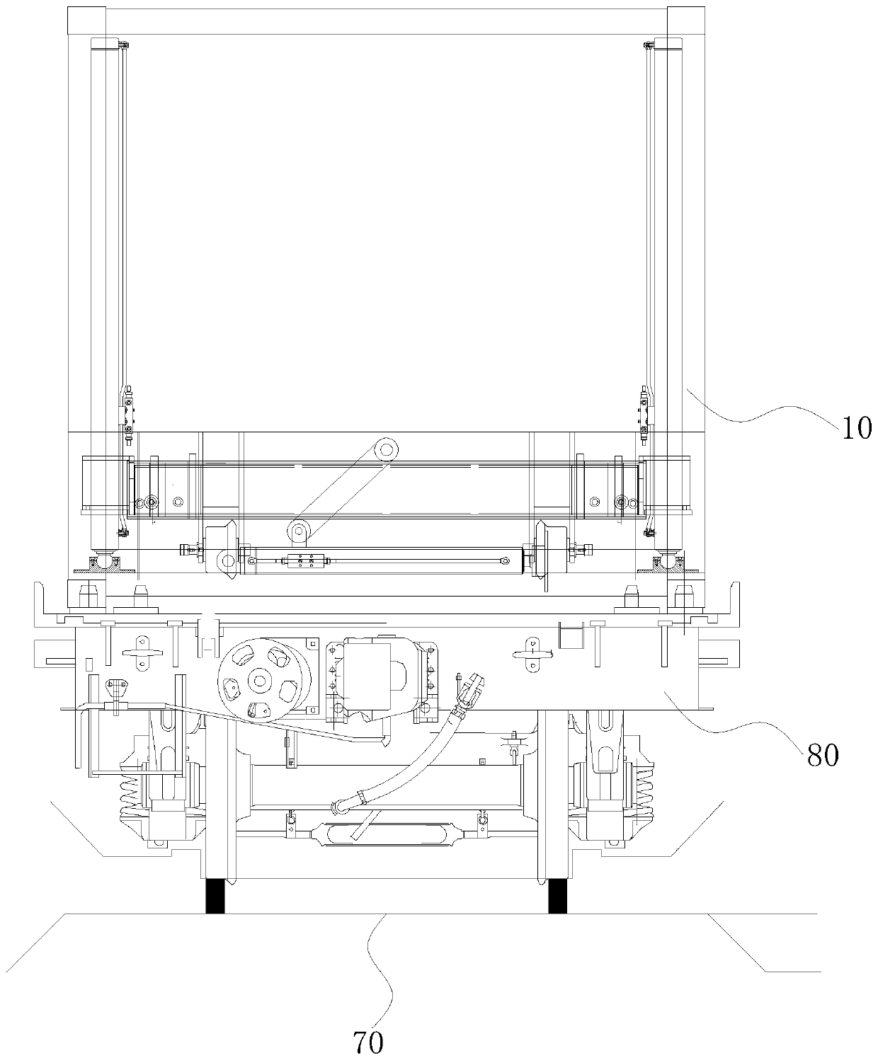 Railway self-loading and unloading multifunctional support equipment and system