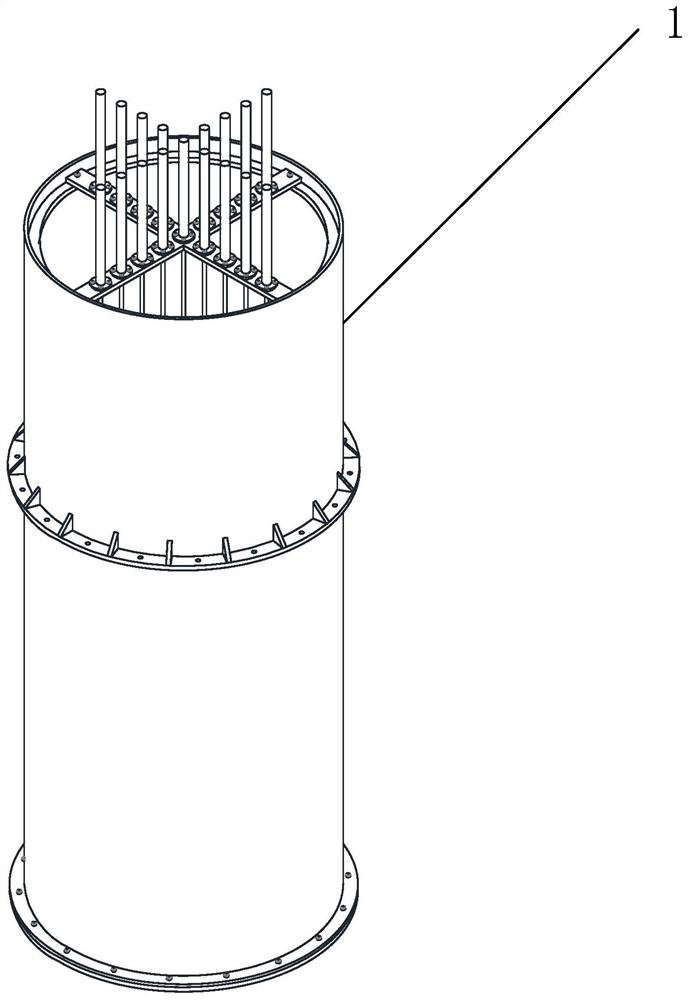 Cross-array underwater explosion pressure load space distribution measurement device and system