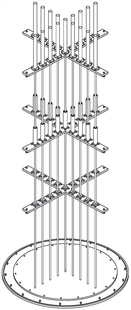 Cross-array underwater explosion pressure load space distribution measurement device and system