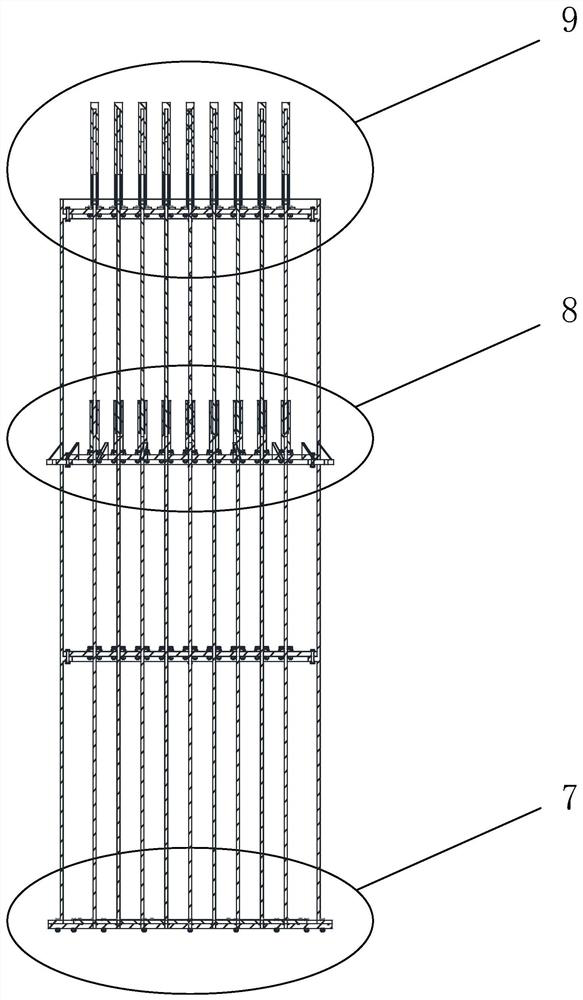 Cross-array underwater explosion pressure load space distribution measurement device and system