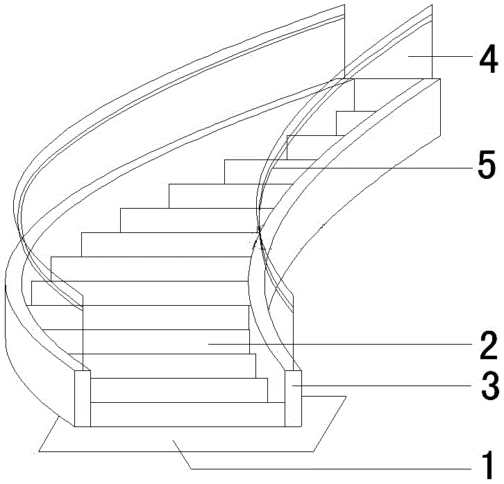 Support-free steel structure spiral staircase