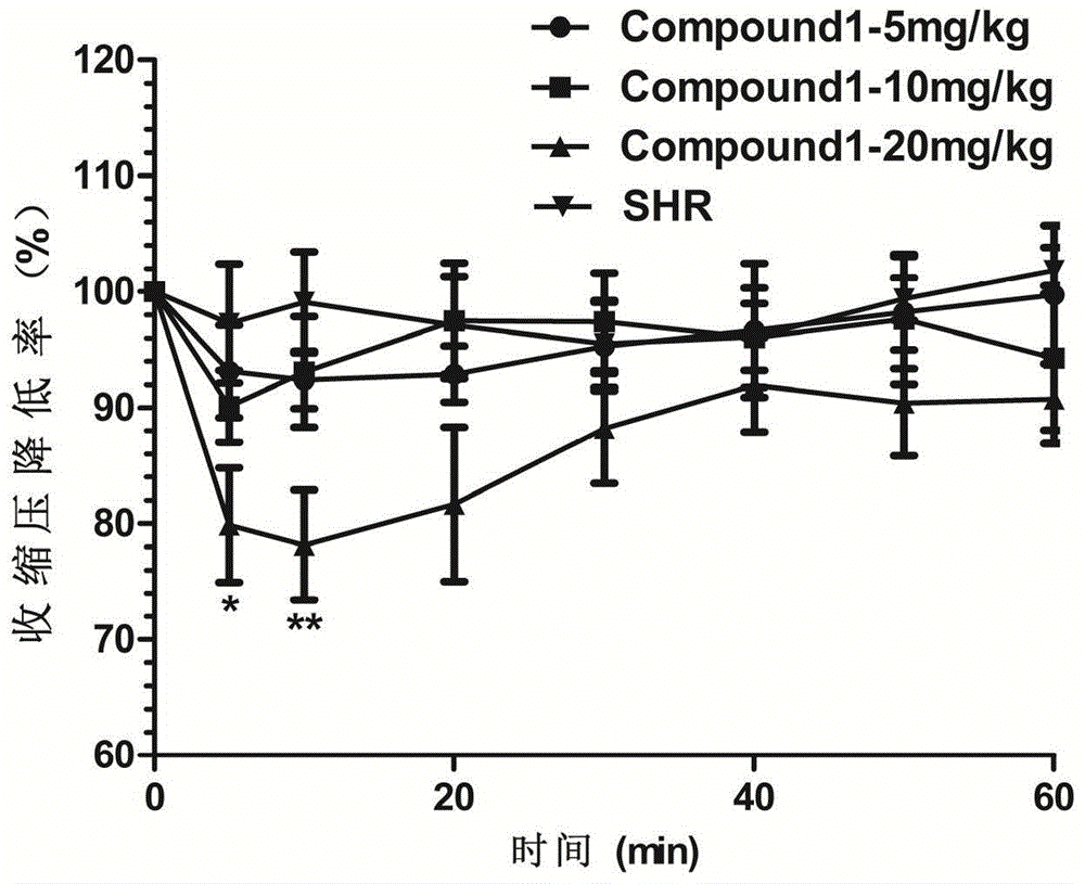 Rhynchophylline analog and its application in the preparation of antihypertensive drugs