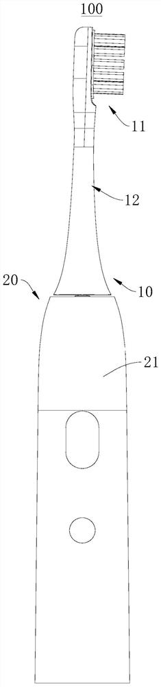 Floating toothbrush head and electric toothbrush