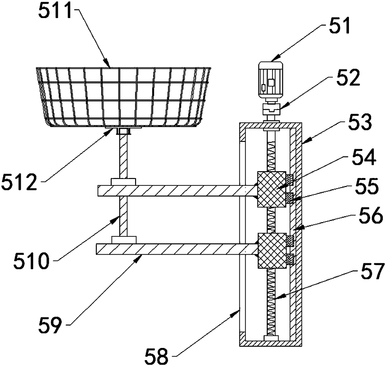 Lifting device for cable well and cable well