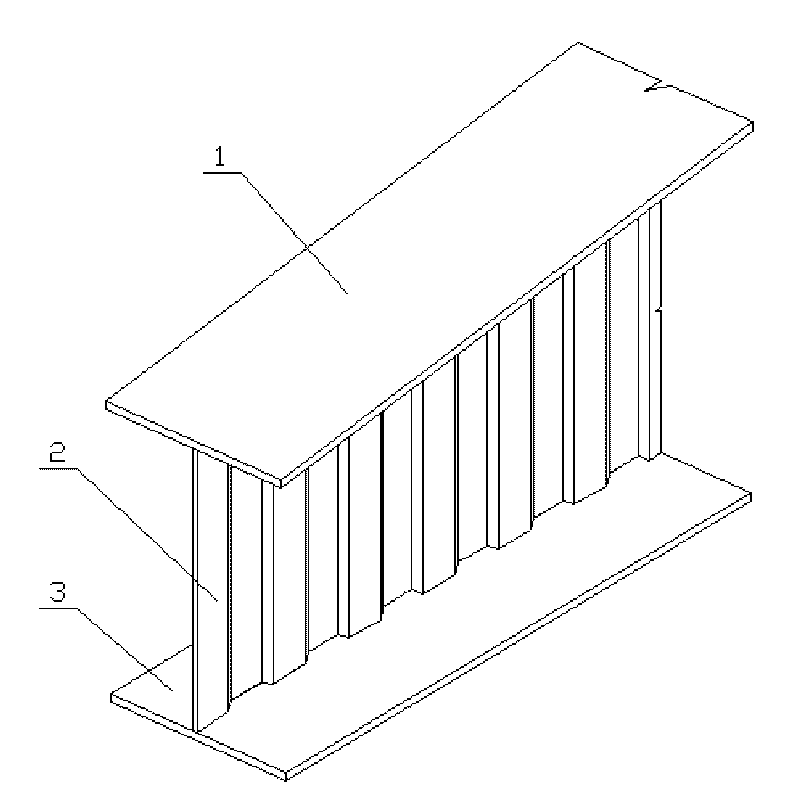 Steel column and beam structure with corrugated steel web and special welding device thereof