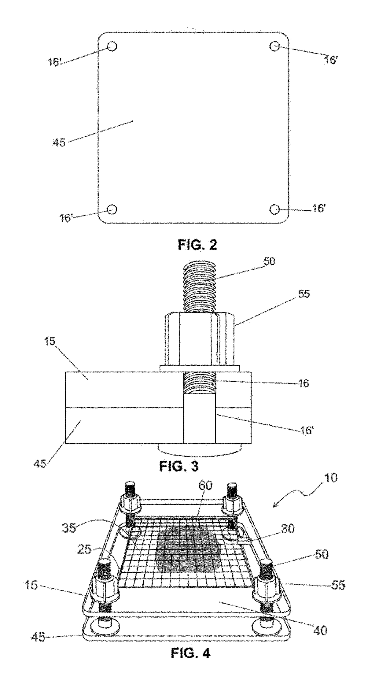 Auxiliary device for locating, mapping and microscopically measuring neoplasias