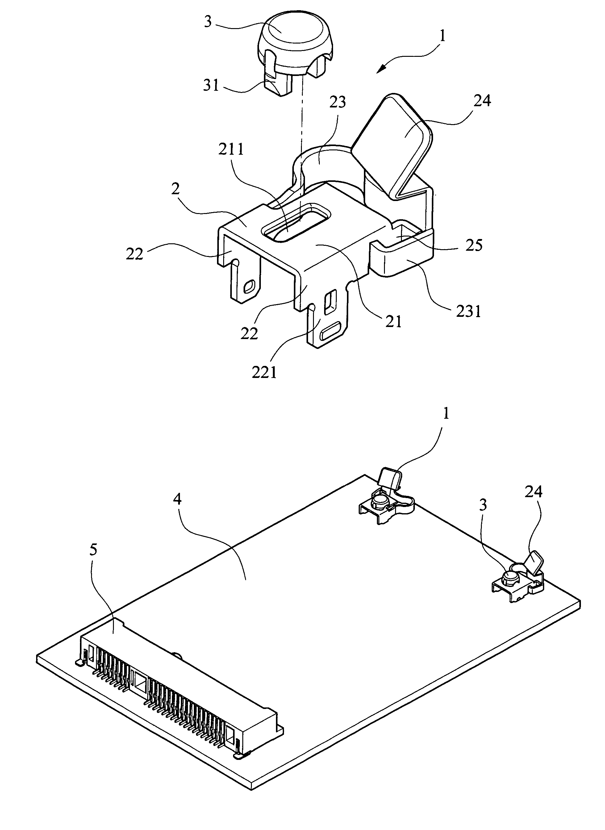 Board standoff device for electrical connector assembly