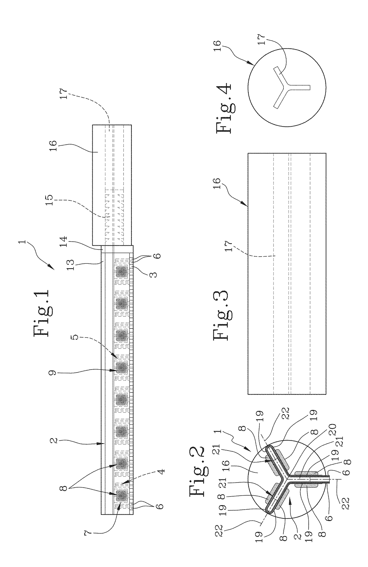 Electric cartridge for an electronic cigarette and method for making the electric cigarette