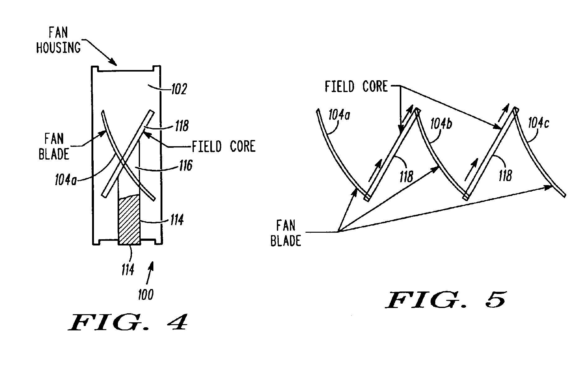 Magnetically driven air moving apparatus, with magnetically tipped fan blades and a single field coil and core