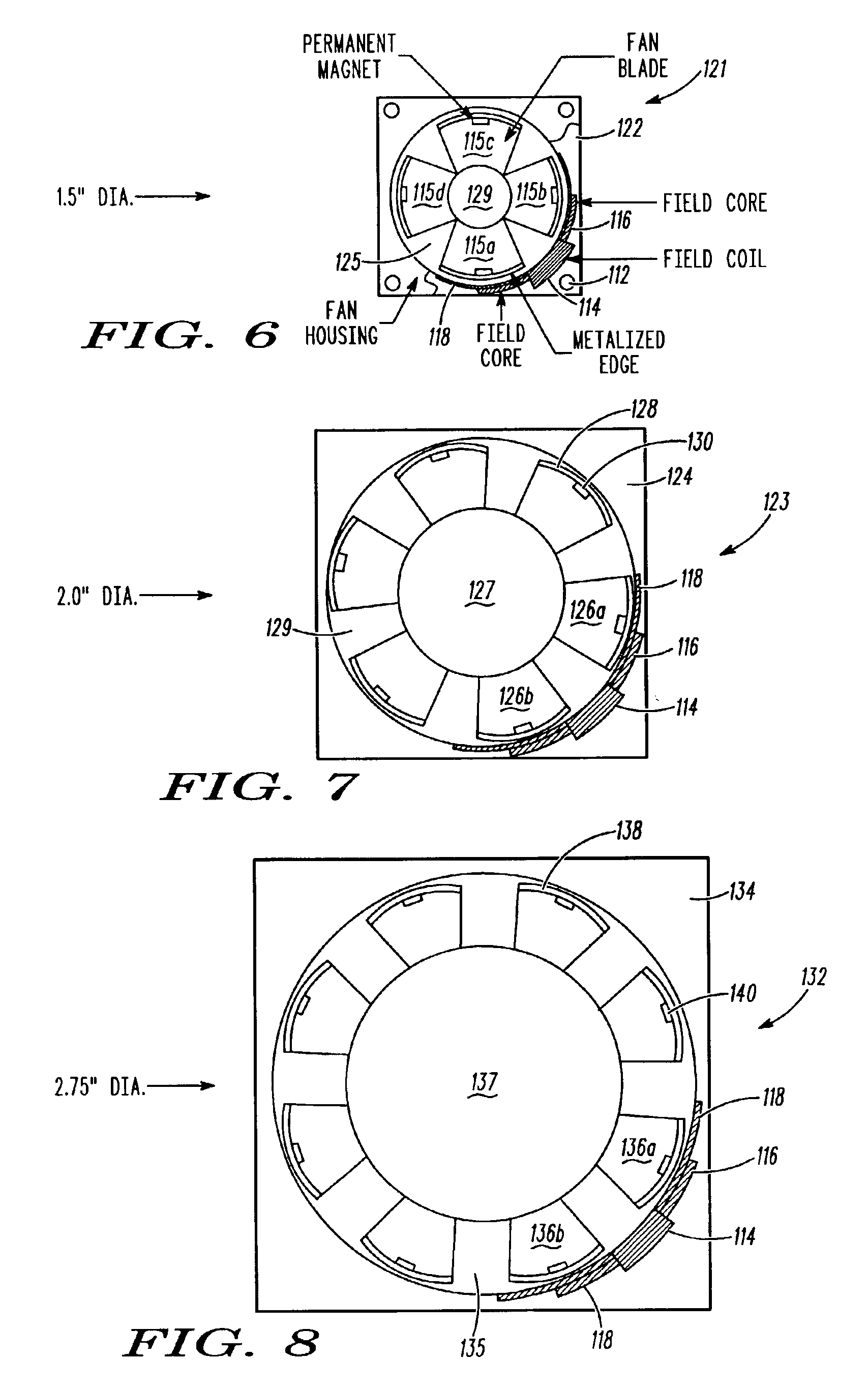 Magnetically driven air moving apparatus, with magnetically tipped fan blades and a single field coil and core