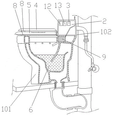 A quick-drying and energy-saving microcomputer-controlled toilet