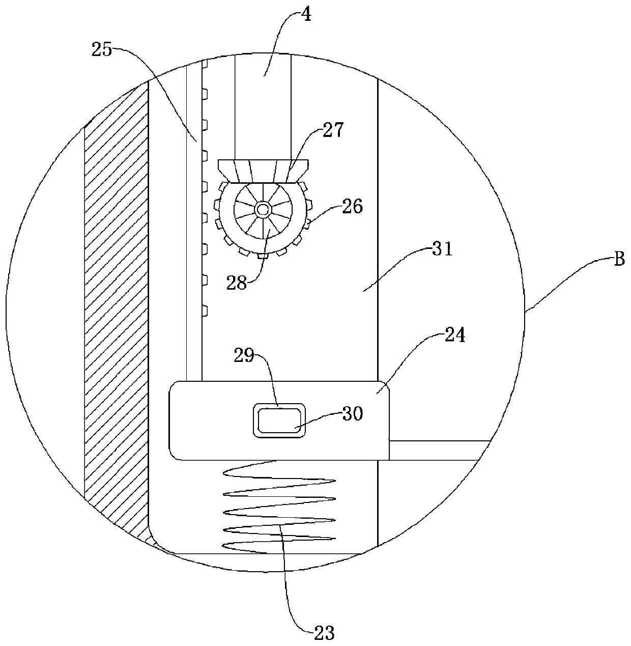 Compression hemostasis device used after a cardiovascular internal medicine operation