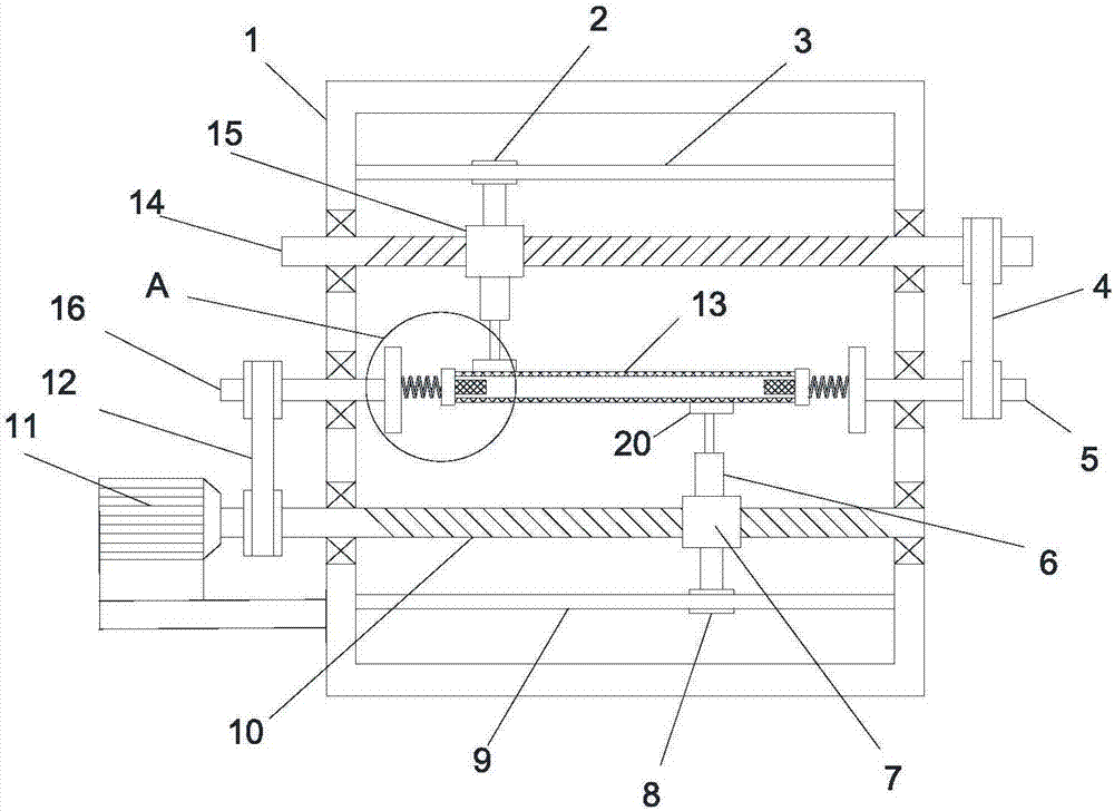 Grinding and rust removing device for chemical pipeline anticorrosion