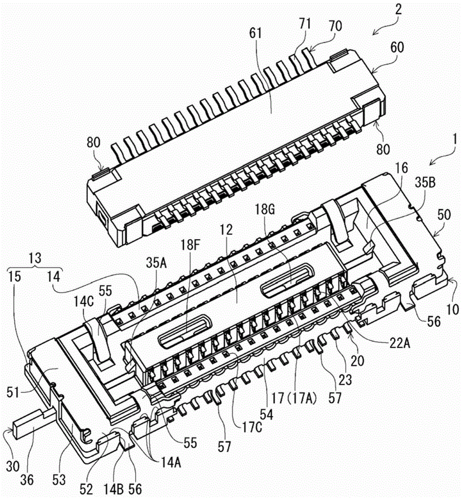 Electrical connector for circuit board and electrical connector assembly
